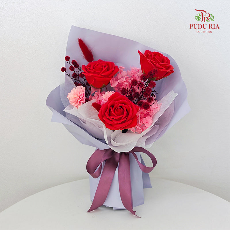 Soap Rose Bouquet - (3 Stems)
