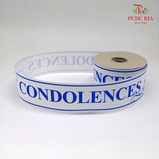 Opp Ribbon Condolences Blue White - FRB036#1 - Pudu Ria Florist Southern