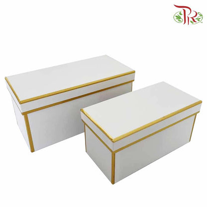 2 In 1 Classic Rectangle Box Set / Gold- FBB070#2 - Offer Item - Pudu Ria Florist Southern