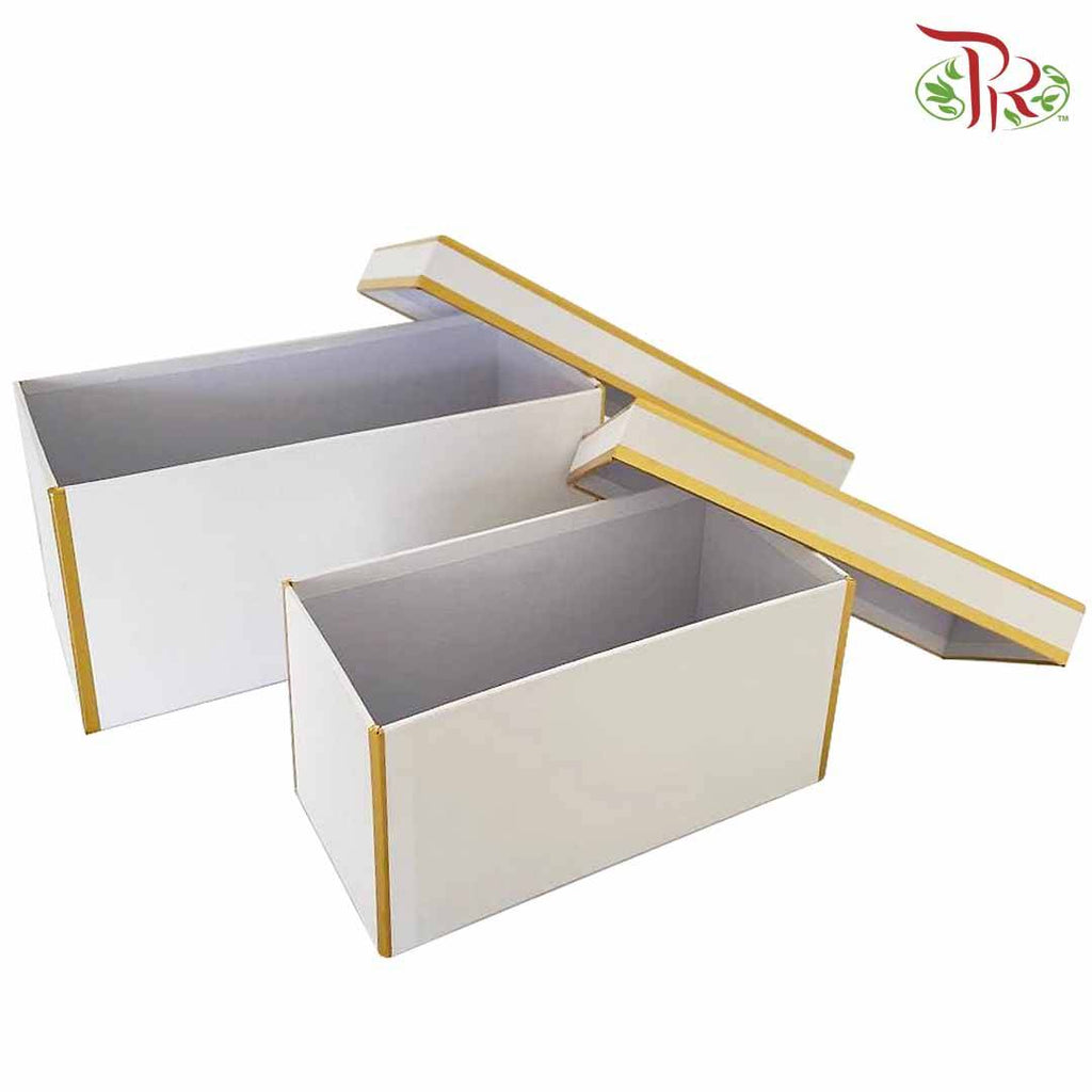 2 In 1 Classic Rectangle Box Set / Gold- FBB070#2 - Offer Item - Pudu Ria Florist Southern