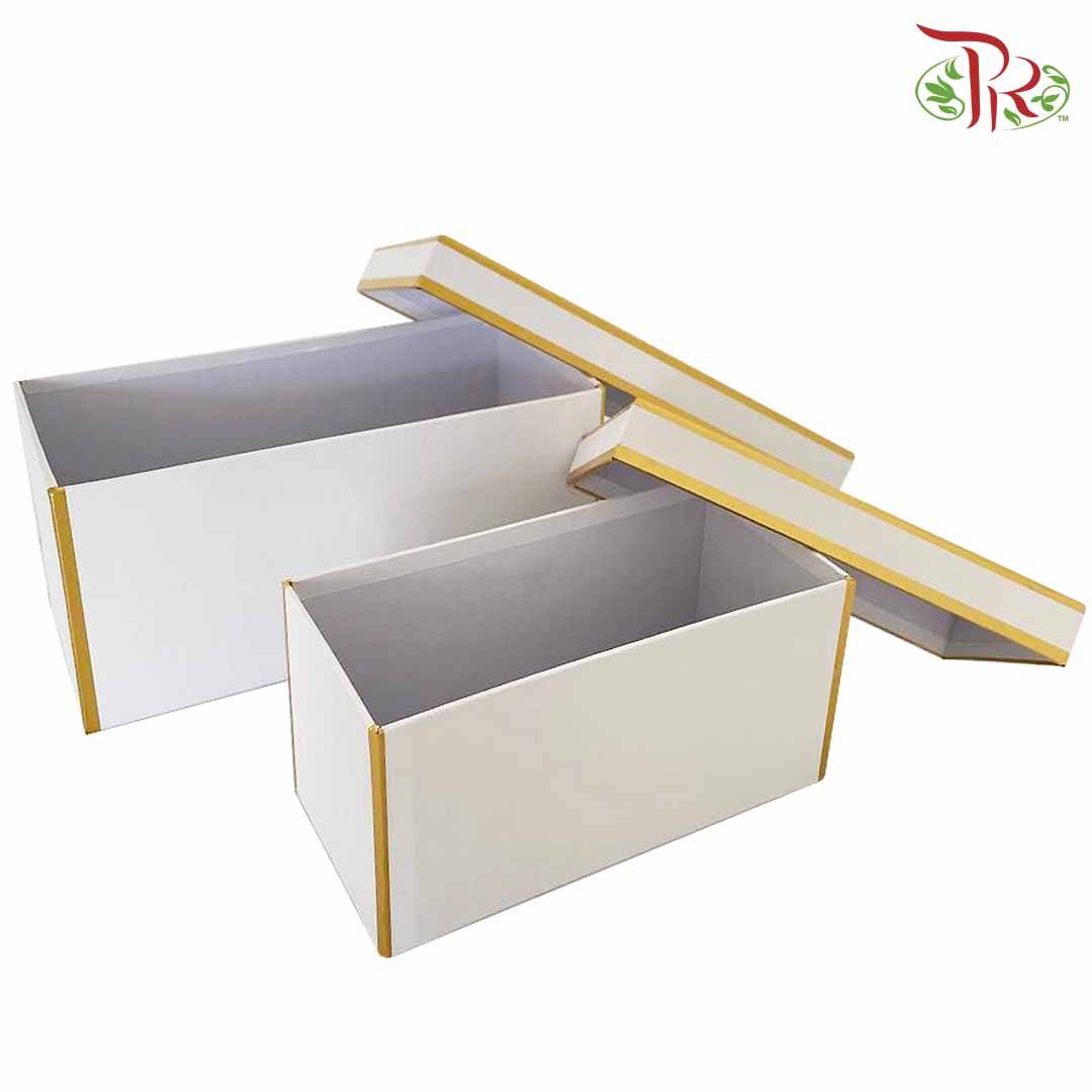 2 In 1 Classic Rectangle Box Set / Gold- FBB070#2 - Offer Item - Pudu Ria Florist Southern