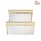 2 In 1 Classic Rectangle Box Set / Gold- FBB070#2 - Offer Item - Pudu Ria Florist Southern