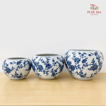 Q1YQ Blue White Porcelain Pot