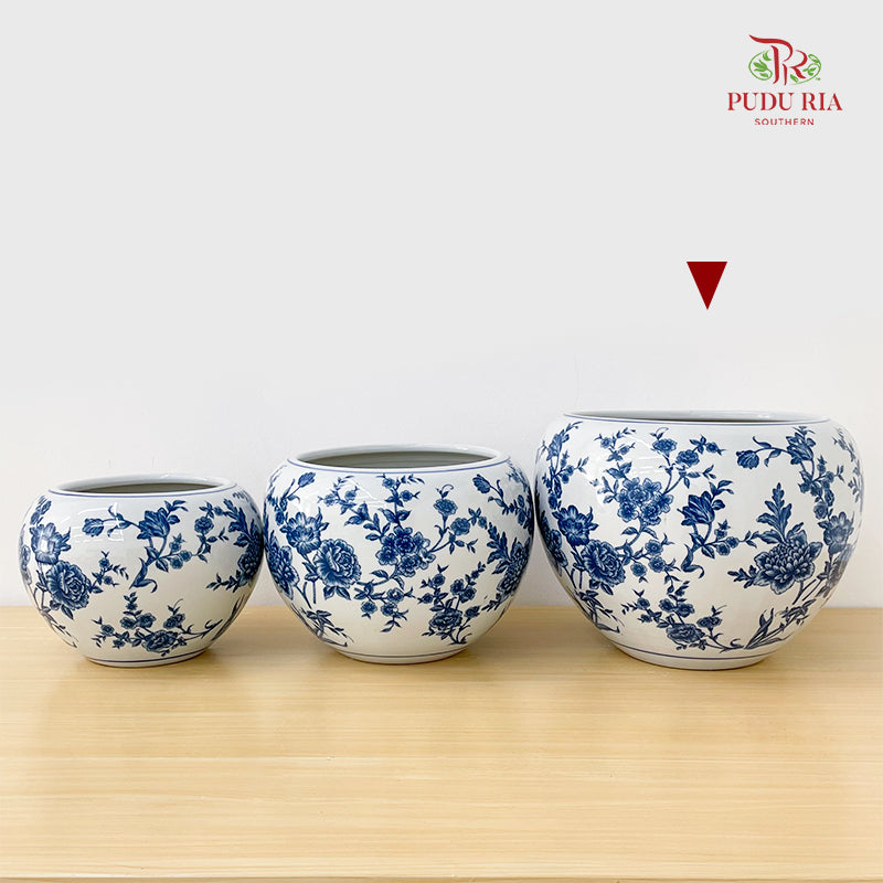 Q1YQ Blue White Porcelain Pot
