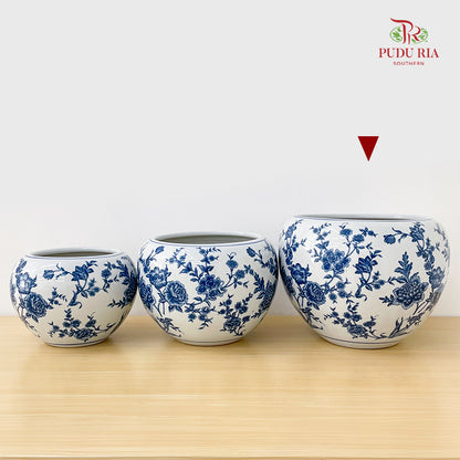 Q1YQ Blue White Porcelain Pot