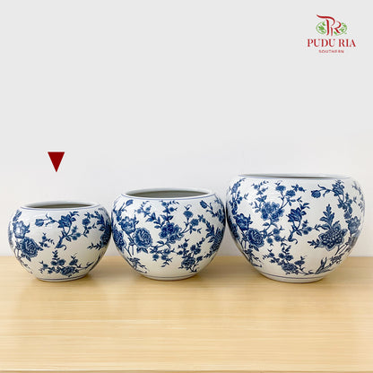 Q1YQ Blue White Porcelain Pot