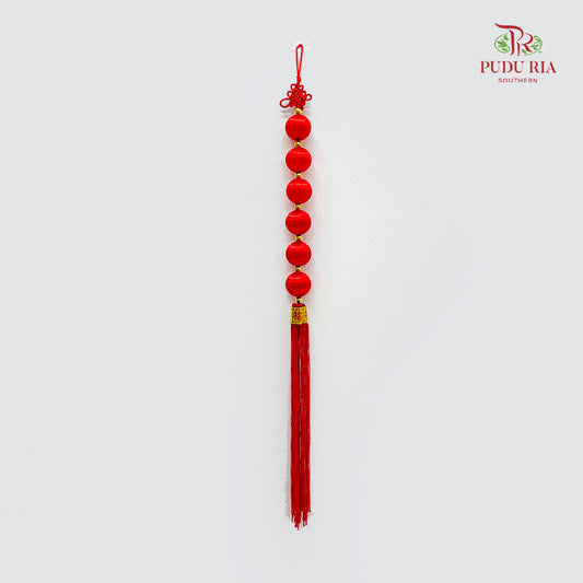 6 Red Balls String - 1 Piece