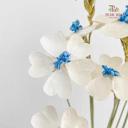 Dry Violet Love Shape - Center Blue