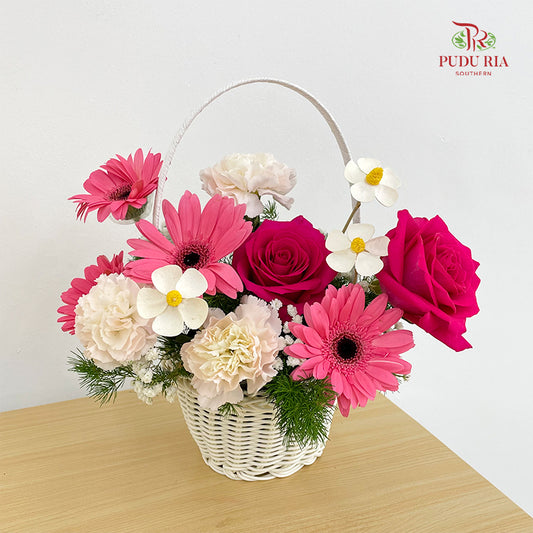 Rose & Gebera Basket Arrangement