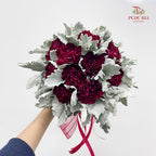 Carnation Wedding Bouquet (10 Stems)