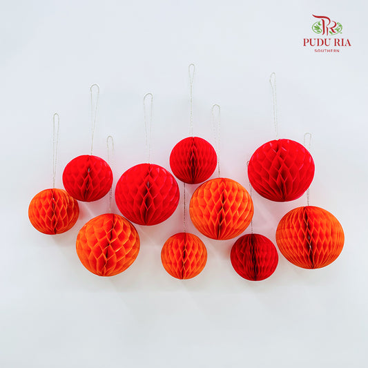 Mini Honeycomb Paper Lantern 8cm&6cm - 10 Pieces