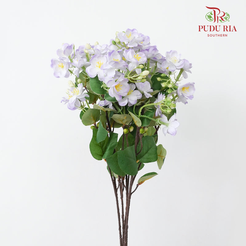 CNY Artificial Jasmine Spray 61cm - Purple (5 Stems)