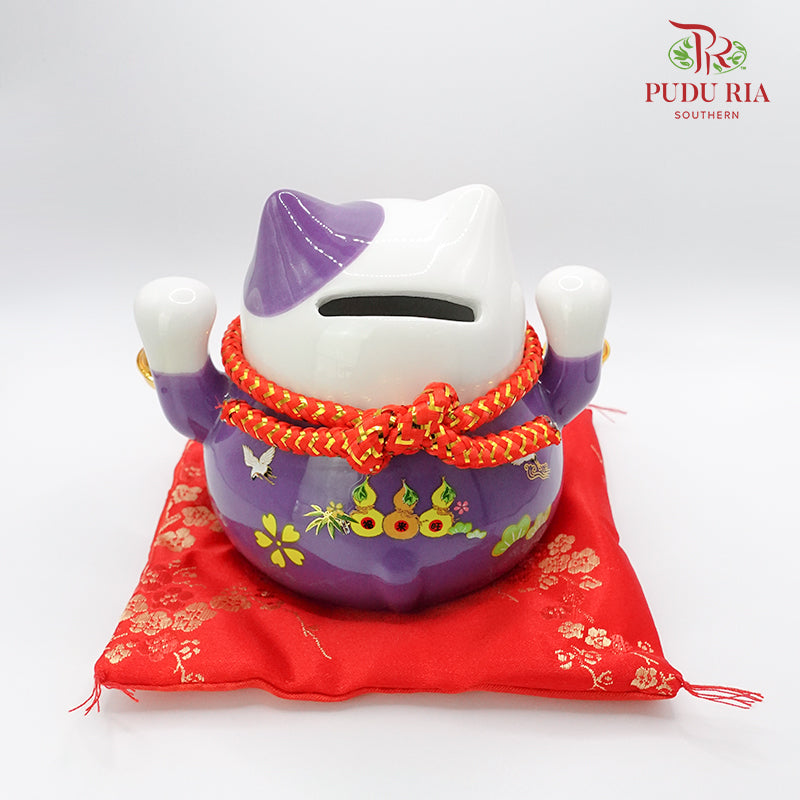 4.5‘ Fortune Cat Dark Purple 财源滚滚- FBA034#8 - Pudu Ria Florist Southern