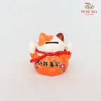4.5" Solar Lucky Cat Orange - FBA083#3