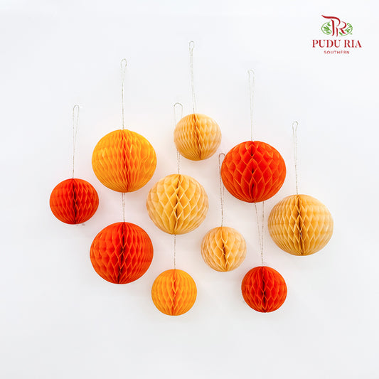 Mini Honeycomb Paper Lantern 8cm&6cm - 10 Pieces