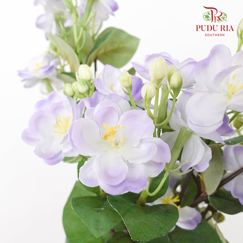 CNY Artificial Jasmine Spray 61cm - Purple (5 Stems)