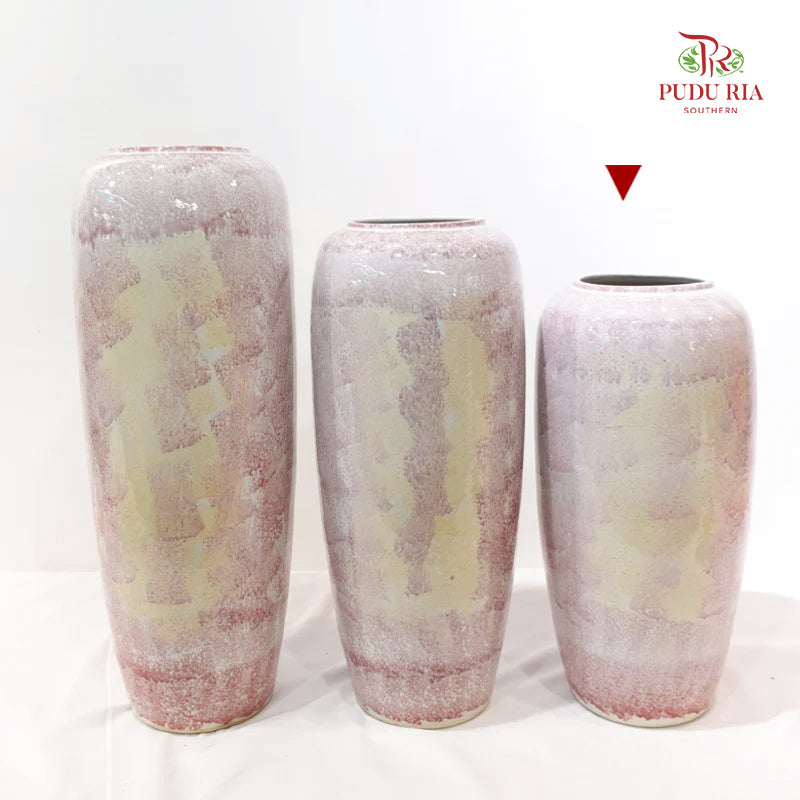 Pink & Beige Brush-Painted