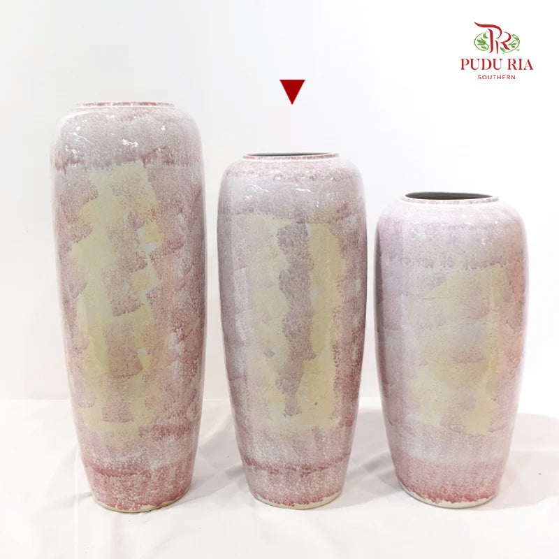 Pink & Beige Brush-Painted