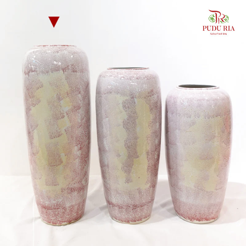 Pink & Beige Brush-Painted