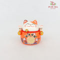 4.5" Solar Lucky Cat Orange - FBA083#3