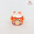 4.5" Solar Lucky Cat Orange - FBA083#3