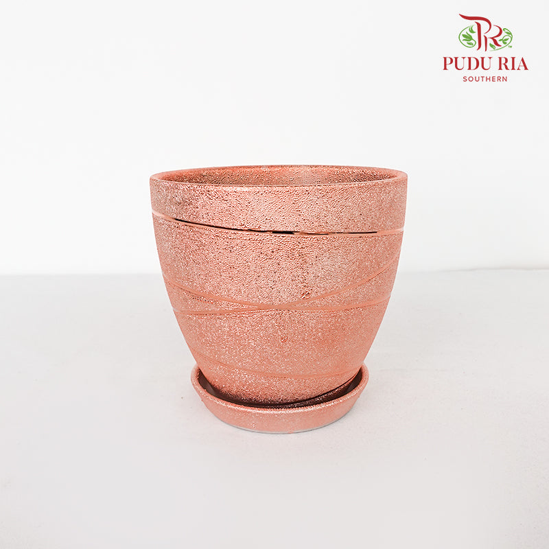 Yu-591 Rose Gold Pot W Tray