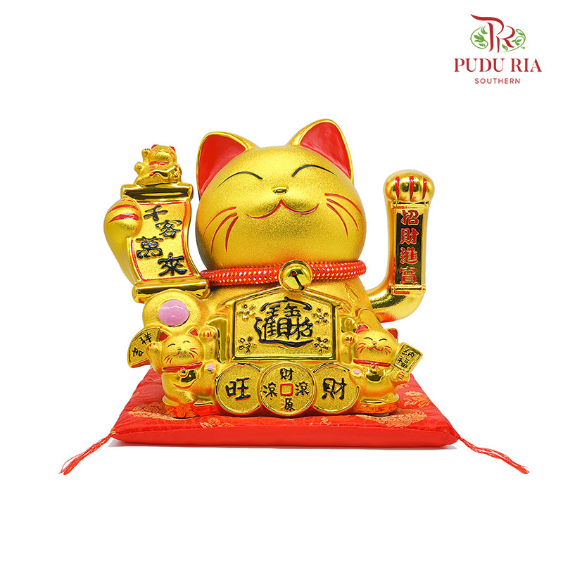11' Lucky Cat Gold (Swing) 千客万来 - FBA073#1 - Pudu Ria Florist Southern