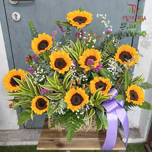 Sunflower Basket Arrangement