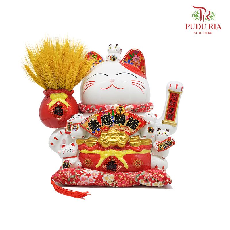 11' Lucky Cat (Swing) 生意兴隆 - FBA072#1 - Pudu Ria Florist Southern
