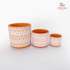 Hori Chevron Terracotta Pot