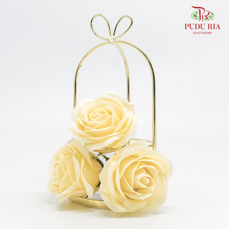 Korean Soap Flower Light Champagne - FBA044#2