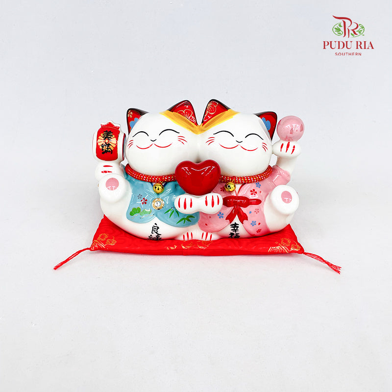 6' Lucky Cat Couple Love (Piggy Bank) - FBA107#1