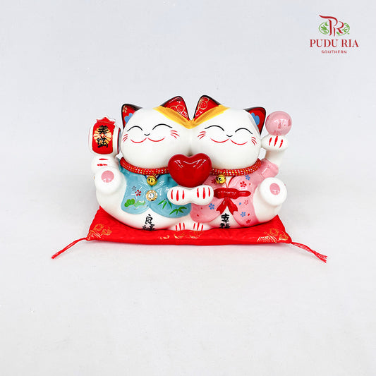 6' Lucky Cat Couple Love (Piggy Bank) - FBA107#1