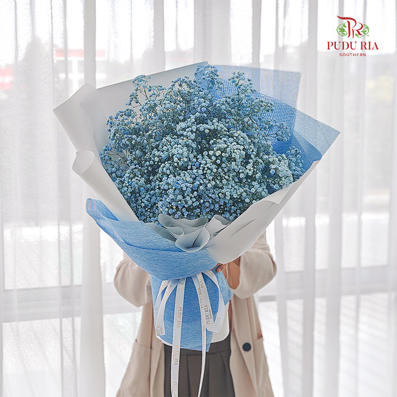 Baby Breath Blue Bouquet