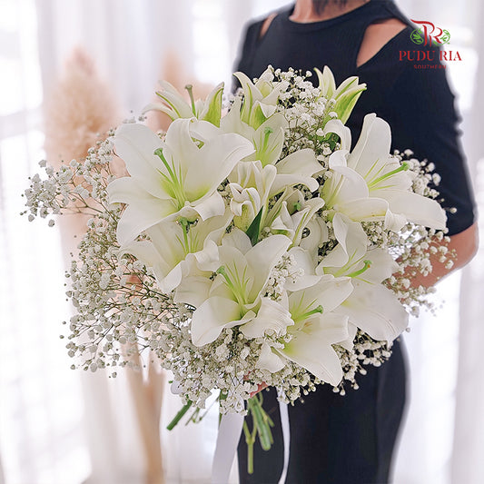 Lily White Wedding Bouquet