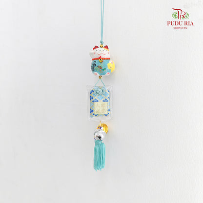 2` Maneki Neko Pendant Light Blue - FBA104#2