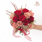 Red Rose & Cappuccino Wedding Bouquet