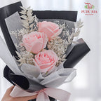 Soap Pink Rose Bouquet (3 Stems)