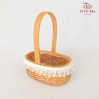Floral Basket Oval Pearl - FBK001#9
