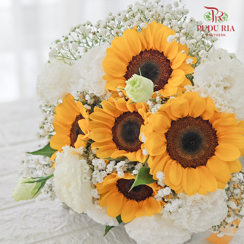 Sunflower Wedding Bouquet (5 Stems)