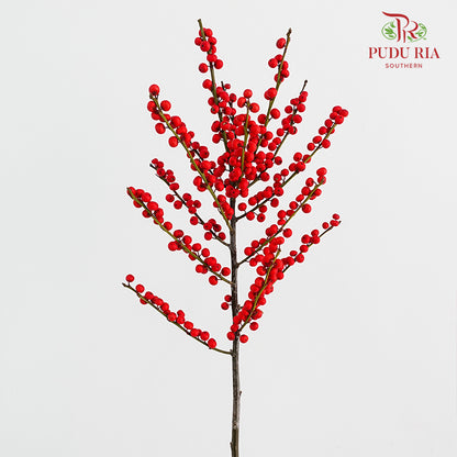 Ilex Red (60cm) Red - (5 Stems)