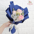 Pink Rose Bouquet (3stems) - Pudu Ria Florist Southern