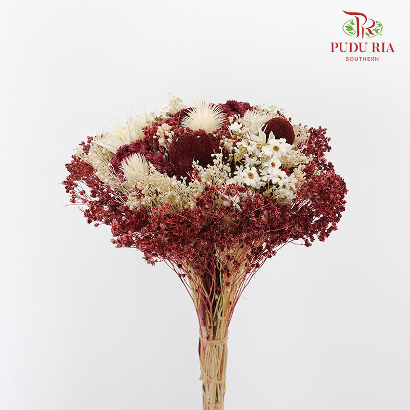 Dry Bouquet - Maroon - Pudu Ria Florist Southern