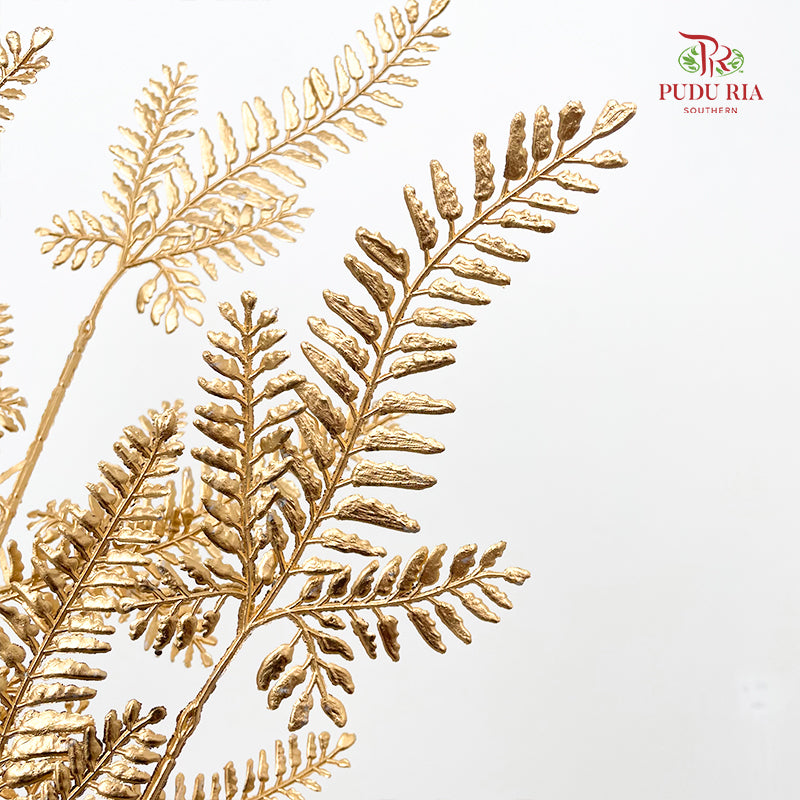 Gold Artificial Fern (Per Stem)