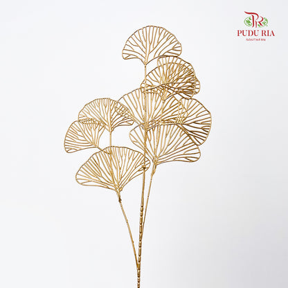 Gold Artificial Ginkgo Leaf (Per Stem)