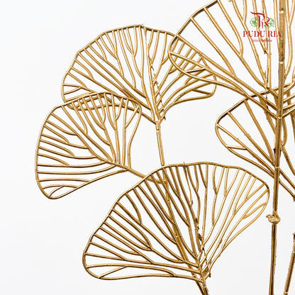 Gold Artificial Ginkgo Leaf (Per Stem)