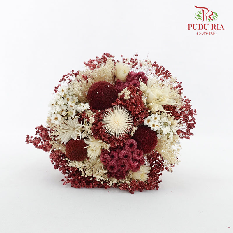 Dry Bouquet - Maroon - Pudu Ria Florist Southern
