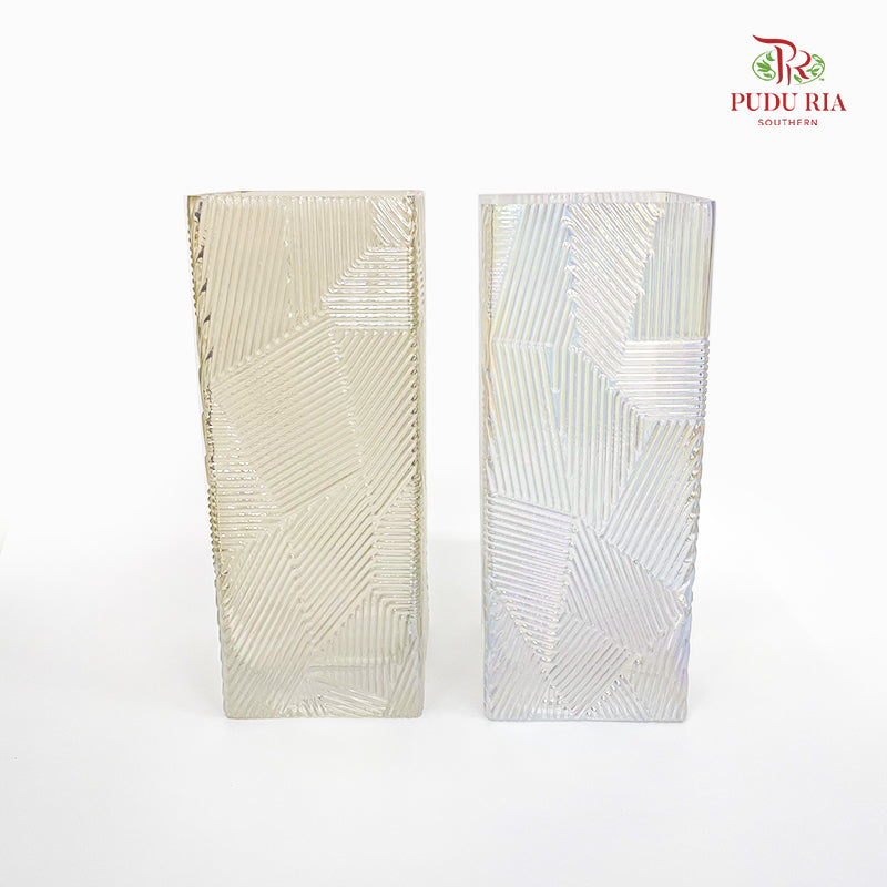 FH1025/24 Square Cylinder Electroplating Vase