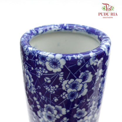 Ceramic Pot Bing Mei - Blue