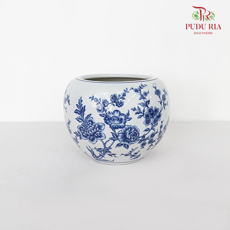 Q1YQ Blue White Porcelain Pot